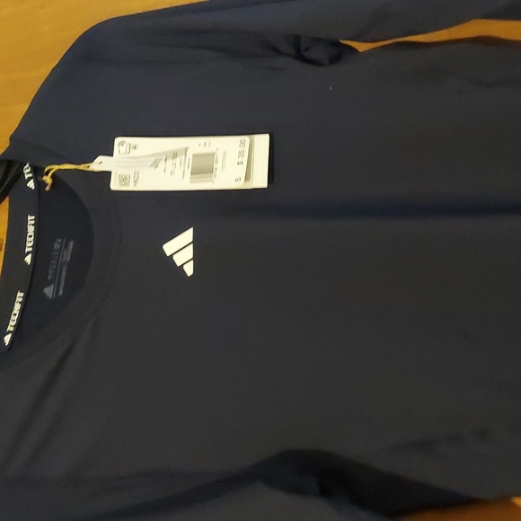 Adidas Men's Techfit Performance Long-Sleeve Training T-Shirt - Legend Ink - Picture 6 of 6